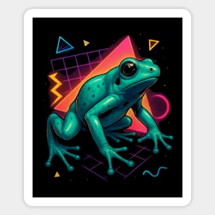 Retro Neon Mint Terribilis Dart Frog Magnet